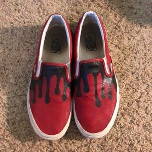 RED AND BLACK DRIP VANS